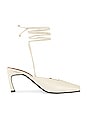 view 1 of 5 Piping Strap Heels in Off White