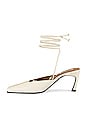 view 5 of 5 Piping Strap Heels in Off White
