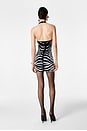 view 2 of 6 VESTIDO MIRELLE in Black & White Zebra