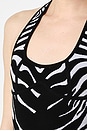 view 5 of 6 VESTIDO MIRELLE in Black & White Zebra