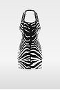 view 6 of 6 VESTIDO MIRELLE in Black & White Zebra