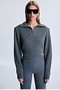 view 2 of 7 Polinna Rib Half Zip in Grey