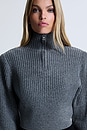 view 5 of 7 Polinna Rib Half Zip in Grey