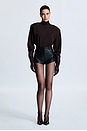 view 1 of 5 Kery Mock Pullover in Dark Brown