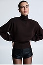 view 2 of 5 Kery Mock Pullover in Dark Brown
