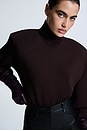view 5 of 5 Kery Mock Pullover in Dark Brown