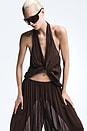 view 1 of 6 Adela Georgette Silk Top in Brown