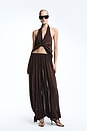 view 3 of 6 Adela Georgette Silk Top in Brown