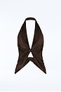view 6 of 6 Adela Georgette Silk Top in Brown
