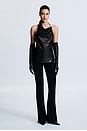 view 1 of 5 Severine Leather Top in Black