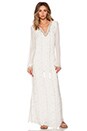 view 1 of 3 Embellished Georgette Maxi Dress in White