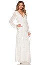 view 2 of 3 Embellished Georgette Maxi Dress in White