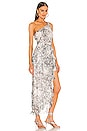 view 2 of 4 Paola One Shoulder Maxi Dress in Black & White