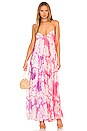 view 4 of 5 Ava Maxi Dress in Fuchsia & Lilac