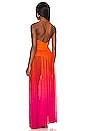 view 3 of 3 Skye Gown in Orange & Pink