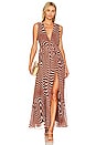 view 1 of 4 Maxi Dress in Brown Zebra Print