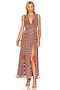view 4 of 4 Maxi Dress in Brown Zebra Print