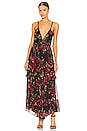 view 1 of 3 Maxi Dress in Black & Red Roses