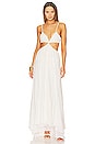 view 1 of 4 Celia Beaded Long Dress in Pearl White