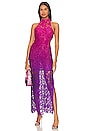 view 1 of 5 Long Dress in Pink & Purple