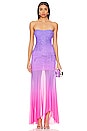 view 2 of 5 Blake Ruched Long Dress in Purple & Pink
