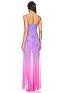 view 4 of 5 Blake Ruched Long Dress in Purple & Pink