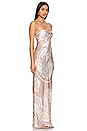 view 2 of 3 Maxi Dress in Light Brown & White