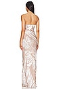 view 3 of 3 Maxi Dress in Light Brown & White