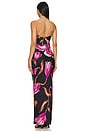view 3 of 3 Maxi Strapless Dress in Black & Pink