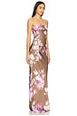 view 2 of 3 Maxi Strapless Dress in Brown Pink
