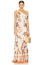 view 1 of 3 One Shoulder Maxi Dress in Beige Brown