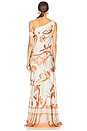 view 3 of 3 One Shoulder Maxi Dress in Beige Brown