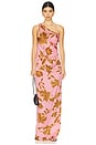 view 2 of 4 One Shoulder Ruched Maxi Dress in Peach