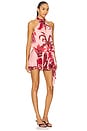 view 2 of 3 Mini Dress in Pink & Burgundy