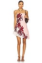 view 1 of 3 Strapless Mini Dress in Pink & Burgundy