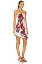 view 2 of 3 Strapless Mini Dress in Pink & Burgundy