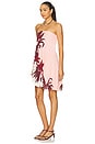 view 3 of 3 Strapless Mini Dress in Pink & Burgundy