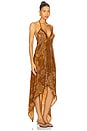 view 2 of 3 VESTIDO TIPO LENÇO ASSIMÉTRICO in Brown