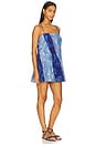 view 2 of 3 Bias Cut Paneled Mini Dress in Navy Blue