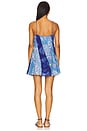 view 3 of 3 Bias Cut Paneled Mini Dress in Navy Blue