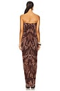 view 3 of 3 Off Shoulder Maxi Dress in Brown & Beige