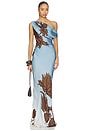 view 1 of 3 One Shoulder Maxi Dress in Blue