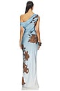 view 3 of 3 One Shoulder Maxi Dress in Blue