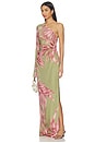 view 1 of 4 One Shoulder Maxi Dress in Green
