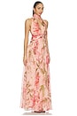 view 2 of 3 Ruched Sash Maxi Dress in Peach