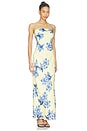 view 2 of 3 Strapless Maxi Dress in Yellow