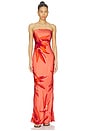 view 2 of 4 Strapless Maxi Dress in Terracotta