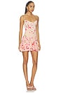 view 2 of 3 ROBE COURTE RUFFLE MINI DRESS in Peach Ombre