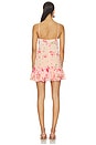 view 3 of 3 ROBE COURTE RUFFLE MINI DRESS in Peach Ombre