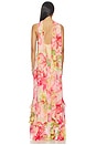 view 3 of 3 ROBE LONGUE EN DENTELLE LACE MAXI DRESS in Pink